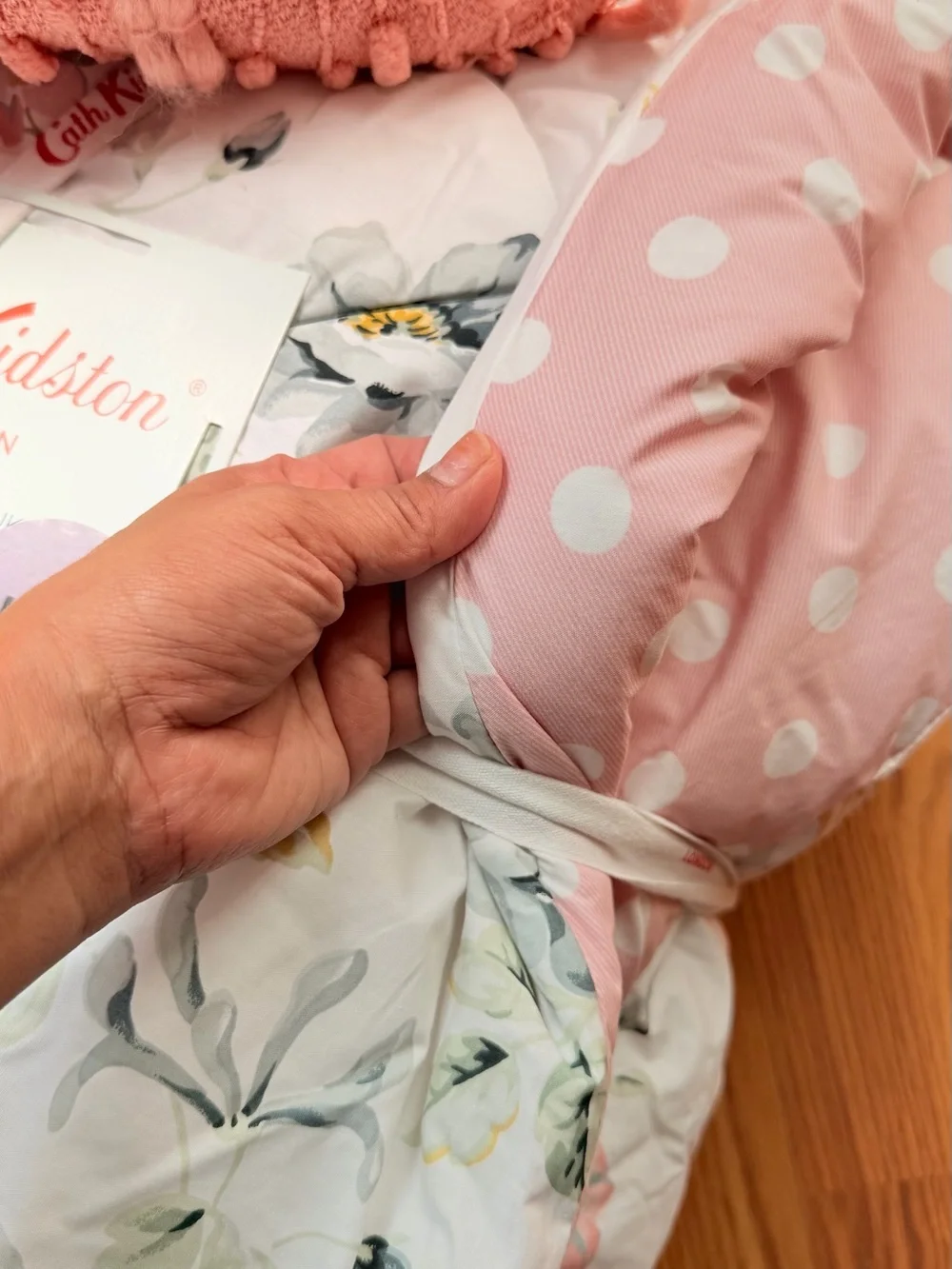 Cath Kidston White Floral Quilt with Yellow & Green Bloom Accents